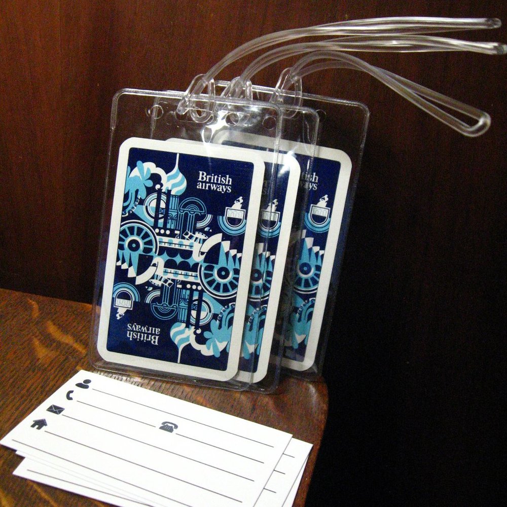 British Airways Vintage Playing Card Luggage Tags (3)
